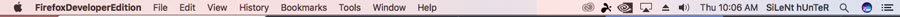 Top menu bar of MacOS Image
